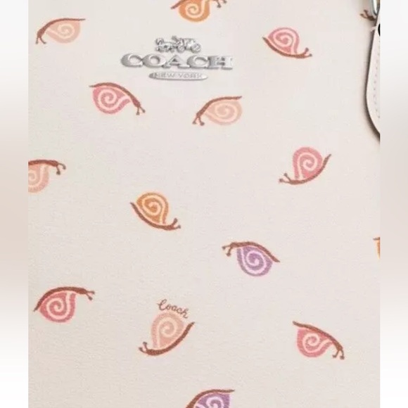 New Coach CV268 Gallery Tote Bag with Snail Print Chalk multi - Picture 5 of 5